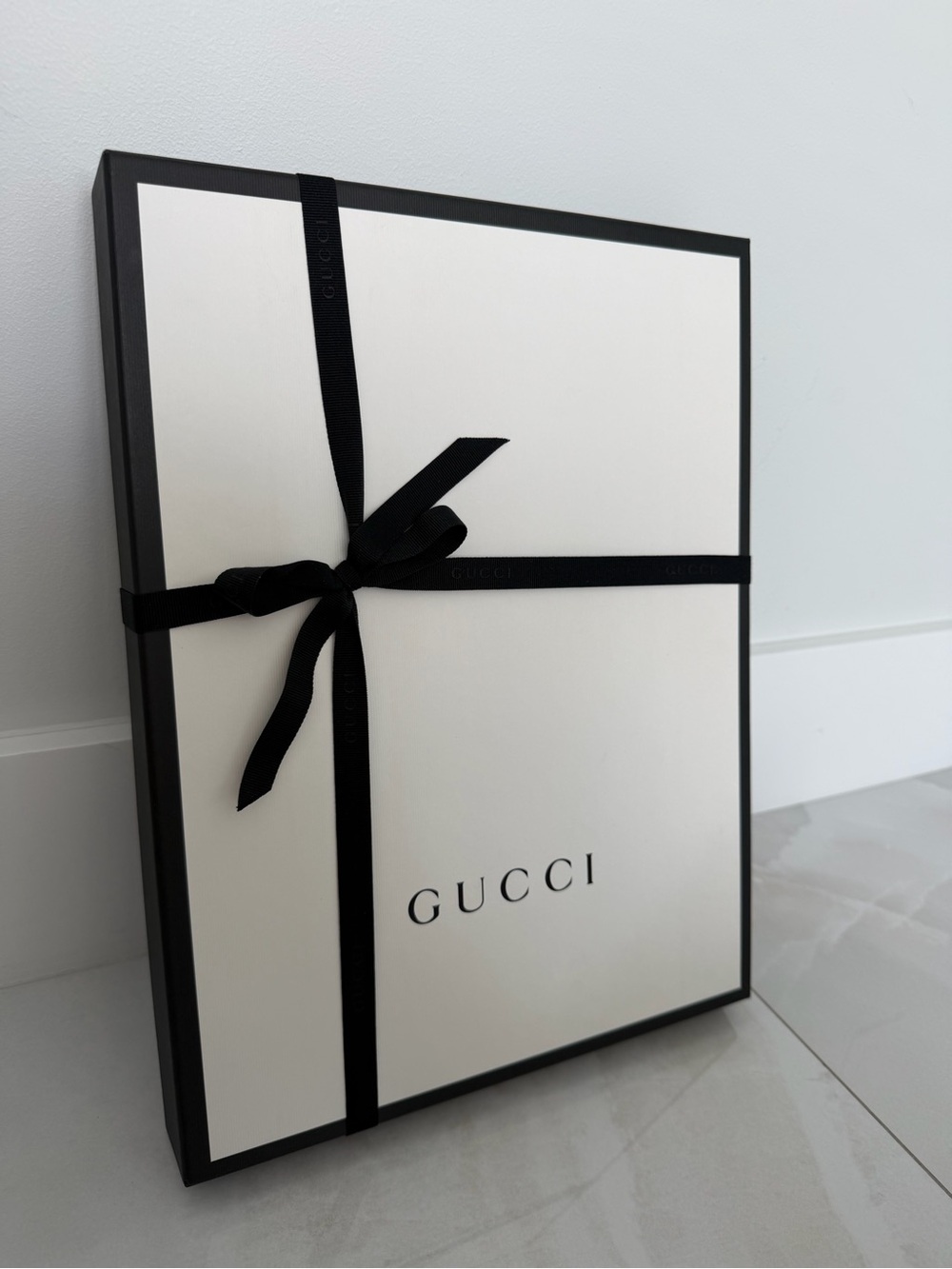 Gucci Gift Box with Logo Ribbon and Tissue Paper
